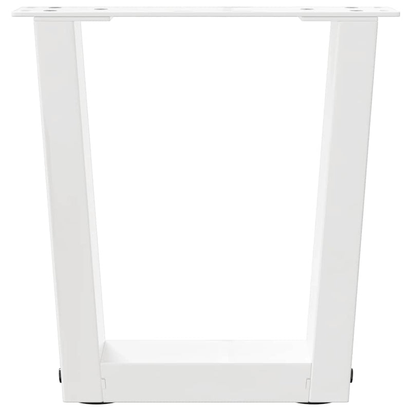 vidaXL 2 db fehér, V-alakú acél dohányzóasztal láb 30 x (30-31,3) cm