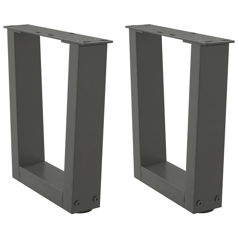 vidaXL 2 db antracitszürke, V-alakú acél dohányzóasztal láb 30x(30-31,3) cm