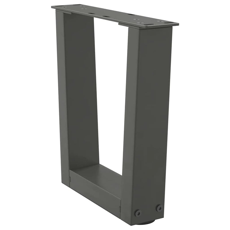 vidaXL 2 db antracitszürke, V-alakú acél dohányzóasztal láb 30x(30-31,3) cm