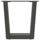 vidaXL 2 db antracitszürke, V-alakú acél dohányzóasztal láb 30x(30-31,3) cm