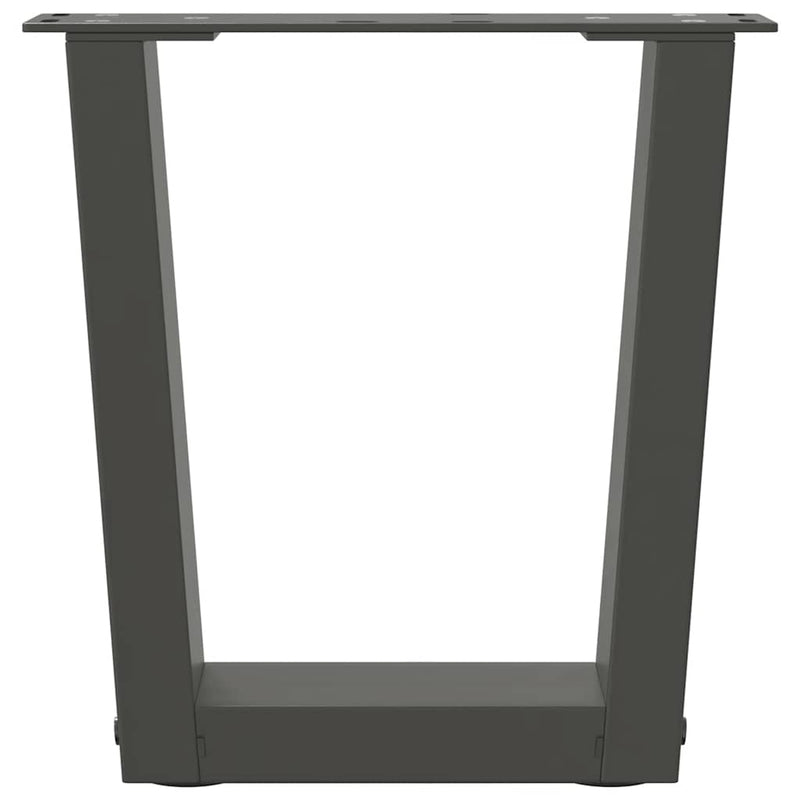 vidaXL 2 db antracitszürke, V-alakú acél dohányzóasztal láb 30x(30-31,3) cm