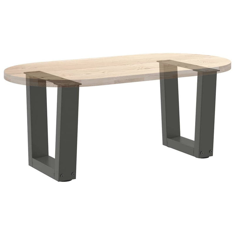 vidaXL 2 db antracitszürke, V-alakú acél dohányzóasztal láb 30x(30-31,3) cm