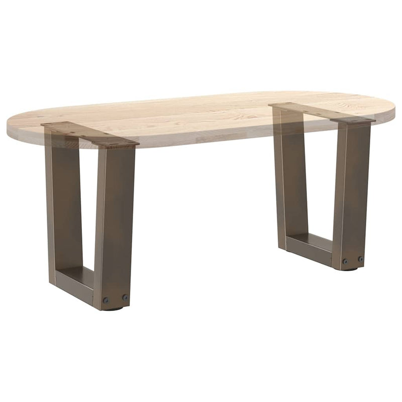 vidaXL 2 db V-alakú natúr acél dohányzóasztal láb 30x(30-31,3) cm