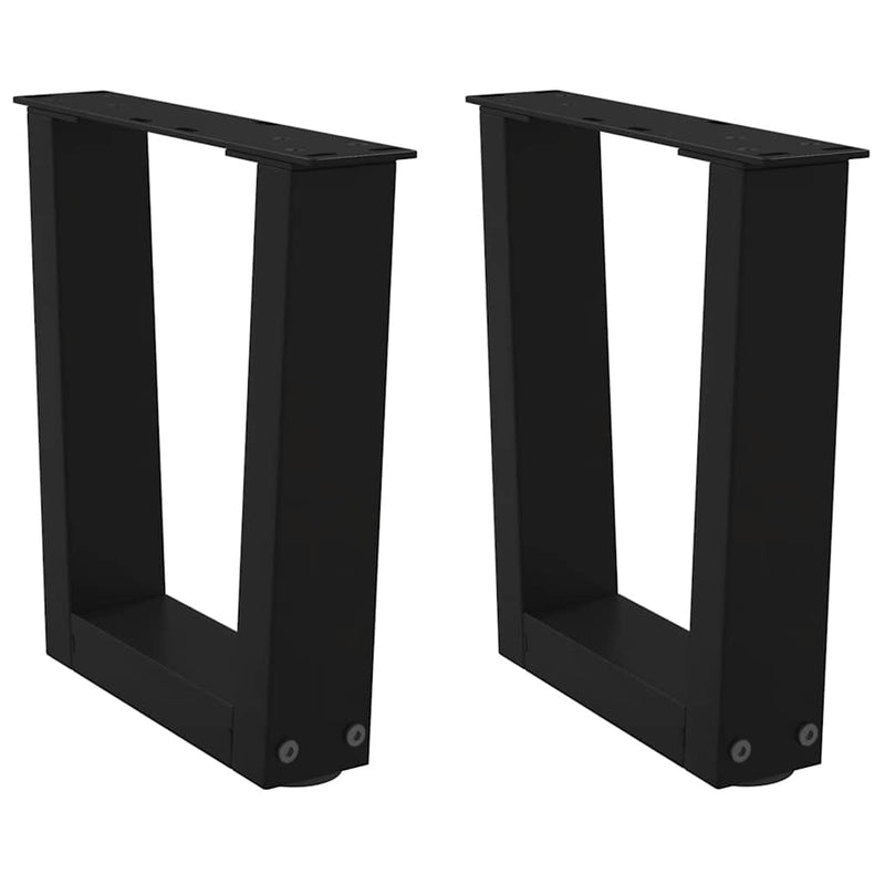 vidaXL 2 db fekete, V-alakú acél dohányzóasztal láb 40 x (30-31,3) cm
