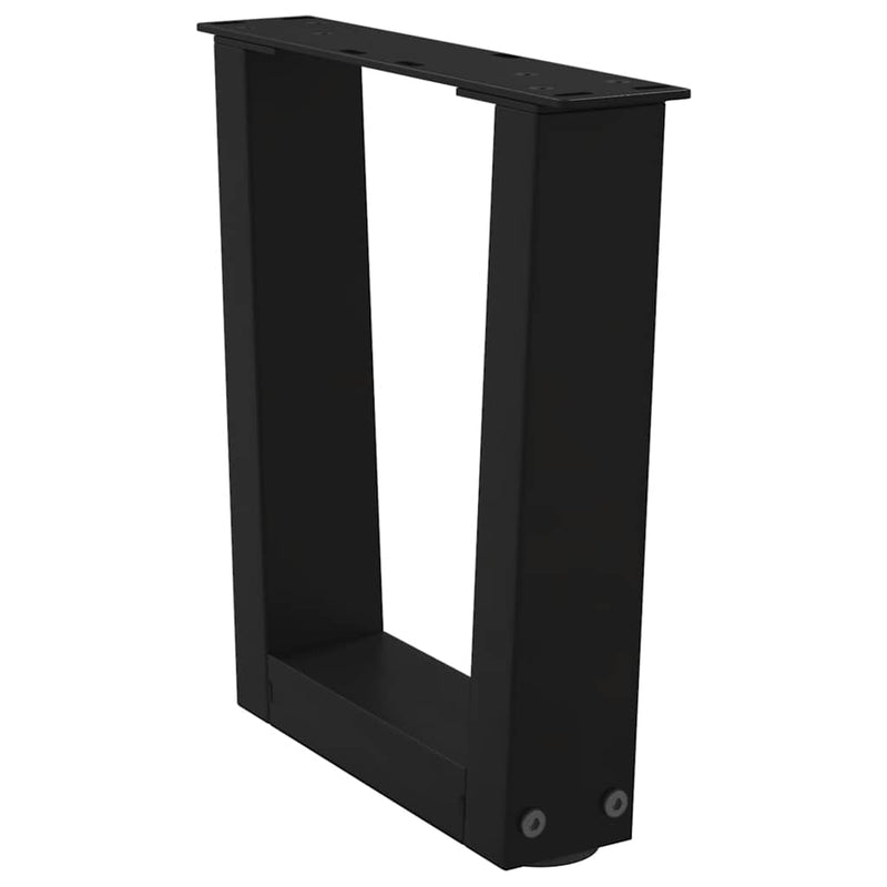vidaXL 2 db fekete, V-alakú acél dohányzóasztal láb 40 x (30-31,3) cm