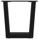 vidaXL 2 db fekete, V-alakú acél dohányzóasztal láb 40 x (30-31,3) cm