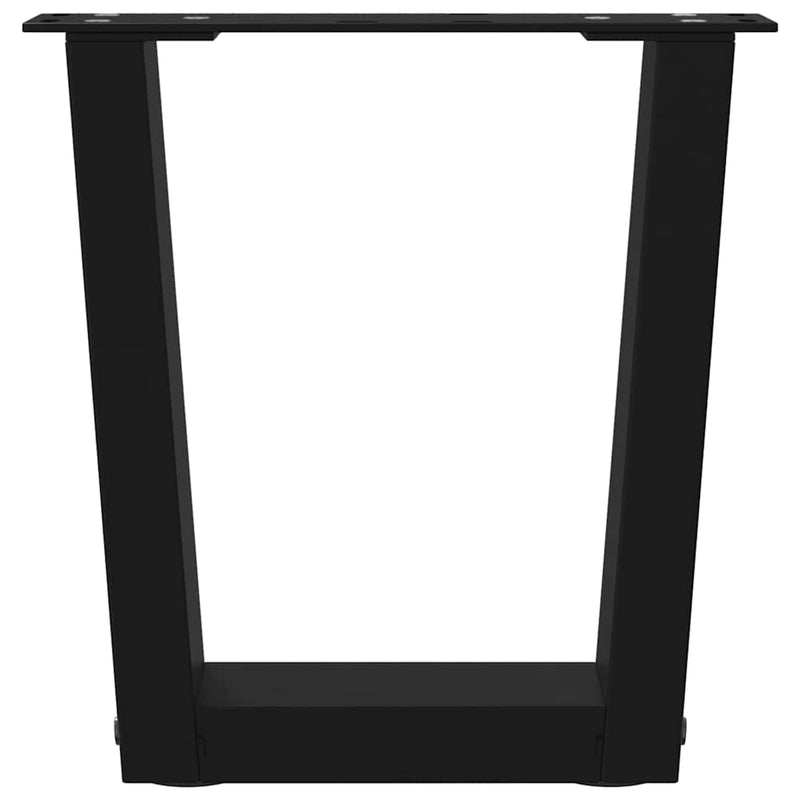 vidaXL 2 db fekete, V-alakú acél dohányzóasztal láb 40 x (30-31,3) cm