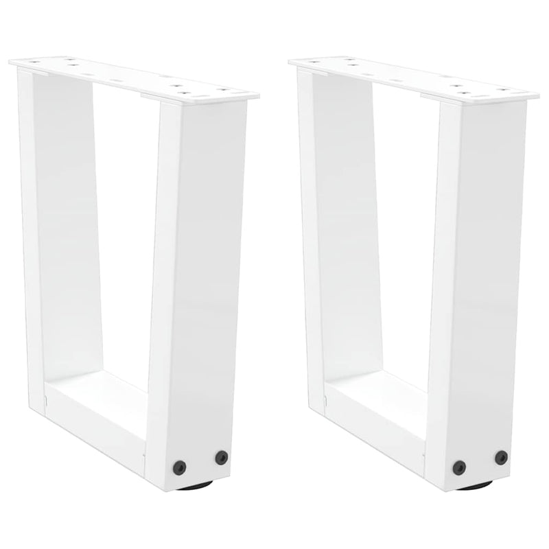 vidaXL 2 db fehér, V-alakú acél dohányzóasztal láb 40 x (30-31,3) cm