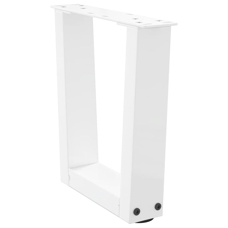 vidaXL 2 db fehér, V-alakú acél dohányzóasztal láb 40 x (30-31,3) cm
