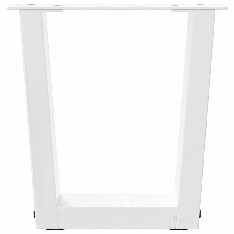 vidaXL 2 db fehér, V-alakú acél dohányzóasztal láb 40 x (30-31,3) cm