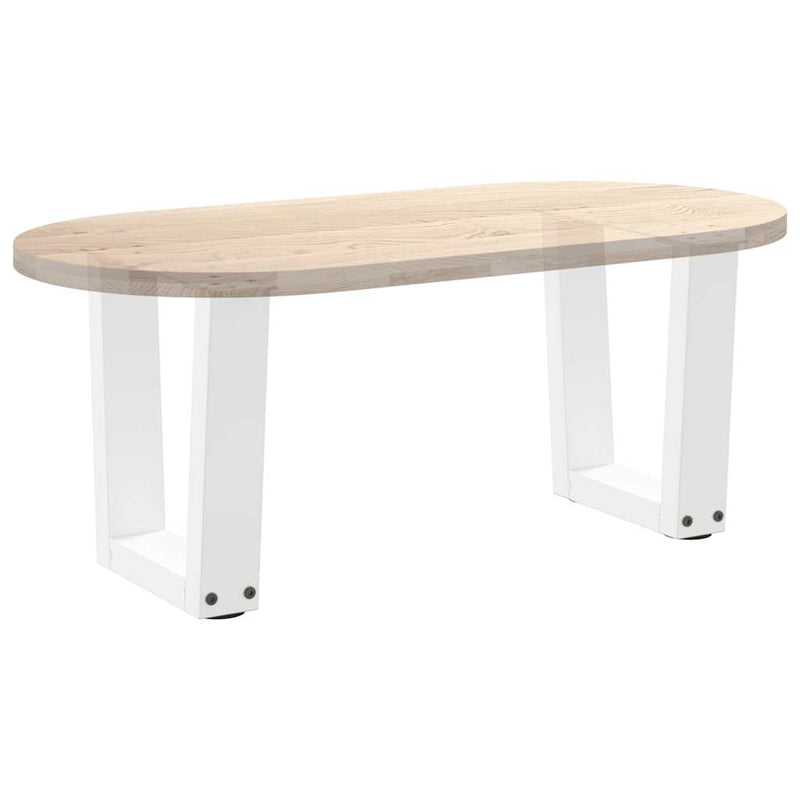 vidaXL 2 db fehér, V-alakú acél dohányzóasztal láb 40 x (30-31,3) cm