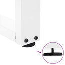 vidaXL 2 db fehér, V-alakú acél dohányzóasztal láb 40 x (30-31,3) cm