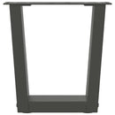 vidaXL 2 db antracitszürke, V-alakú acél dohányzóasztal láb 40 x (30-31,3) cm