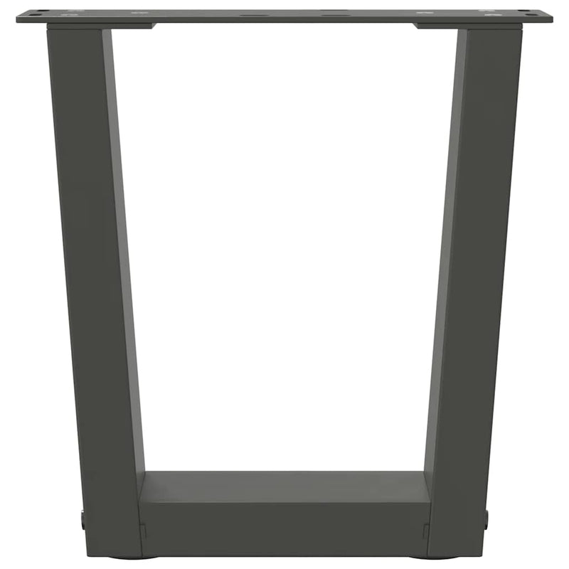 vidaXL 2 db antracitszürke, V-alakú acél dohányzóasztal láb 40 x (30-31,3) cm