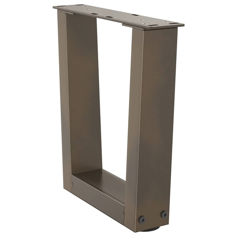 vidaXL 2 db V-alakú natúr acél dohányzóasztal láb 40 x (30-31,3) cm