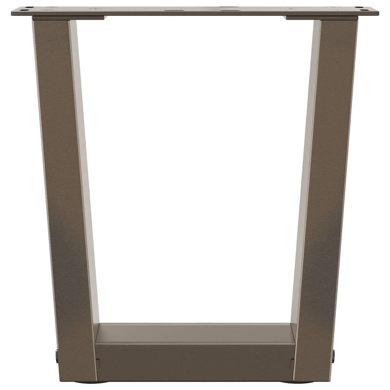 vidaXL 2 db V-alakú natúr acél dohányzóasztal láb 40 x (30-31,3) cm