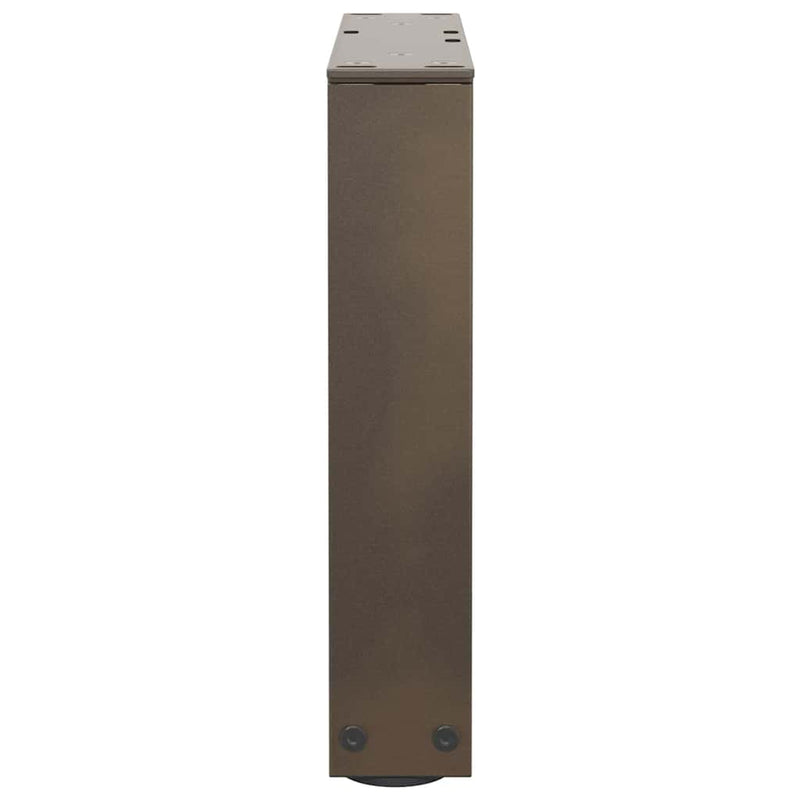 vidaXL 2 db V-alakú natúr acél dohányzóasztal láb 40 x (30-31,3) cm