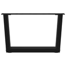 vidaXL 2 db fekete, V-alakú acél dohányzóasztal láb 50 x (30-31,3) cm