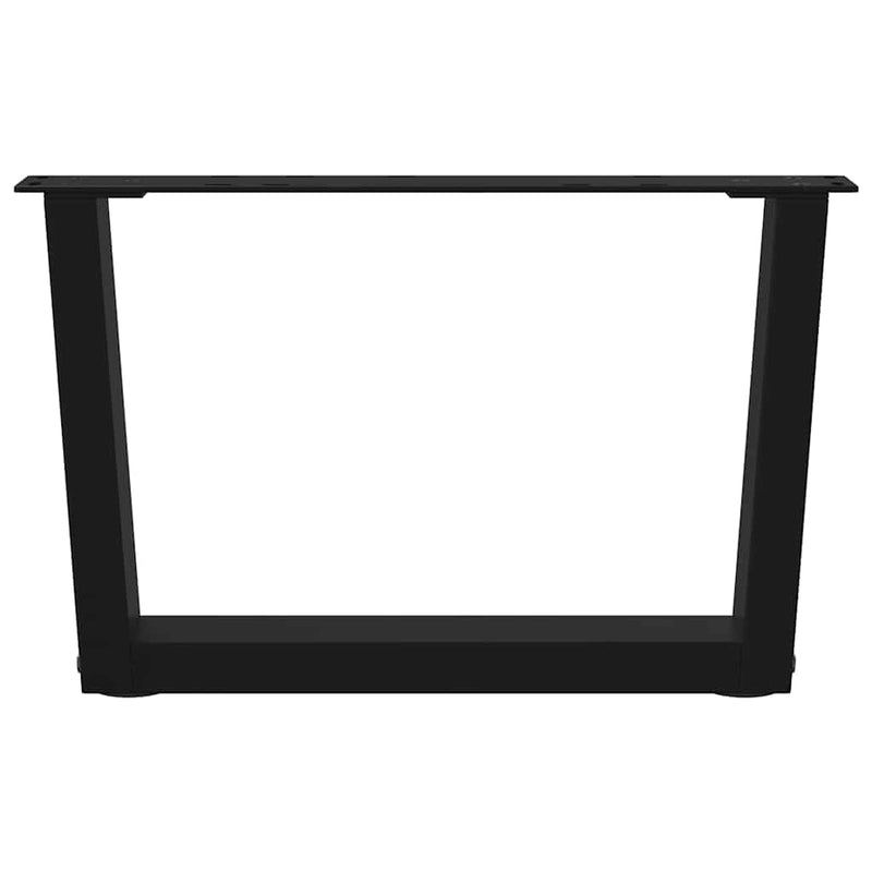 vidaXL 2 db fekete, V-alakú acél dohányzóasztal láb 50 x (30-31,3) cm