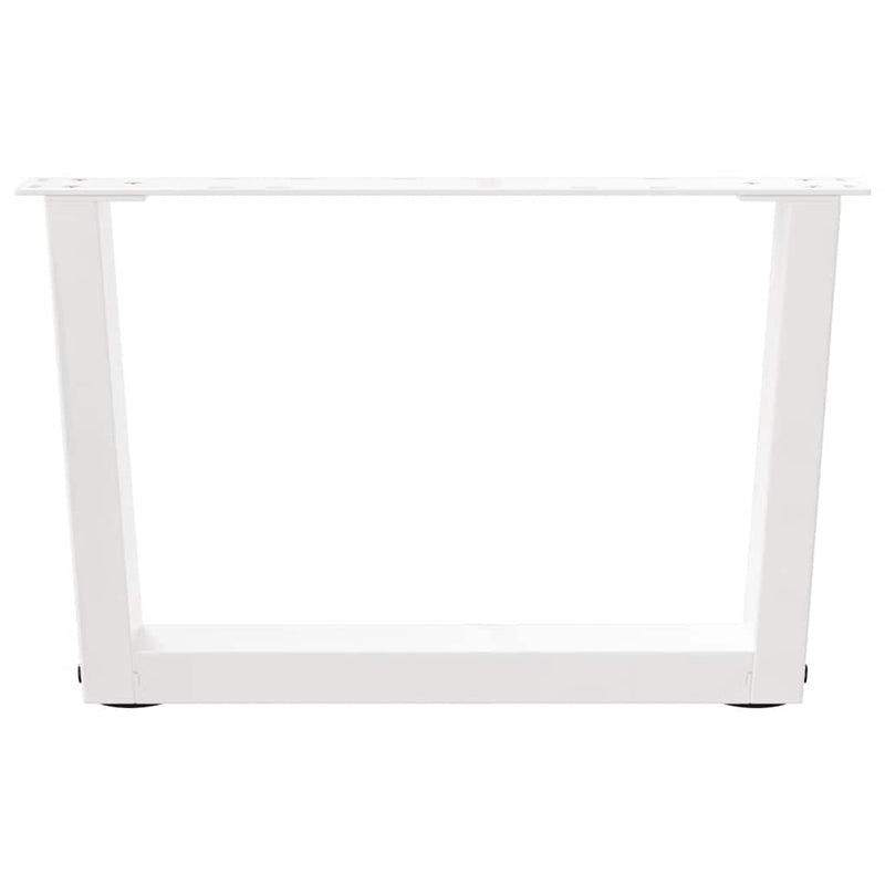 vidaXL 2 db fehér, V-alakú acél dohányzóasztal láb 50 x (30-31,3) cm