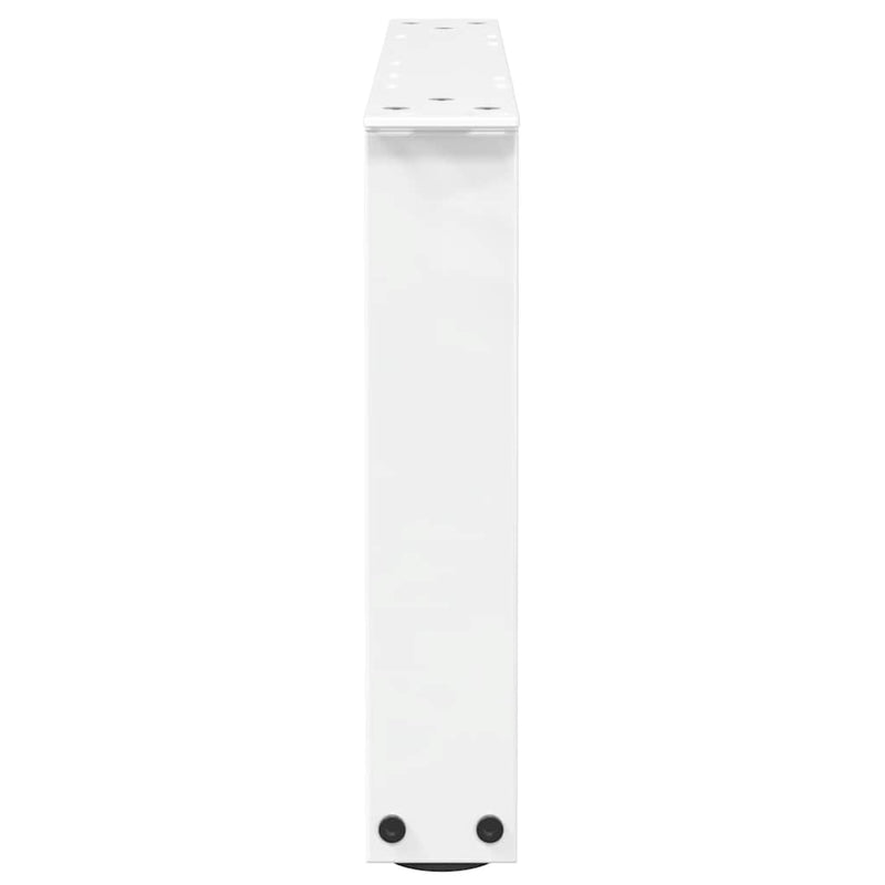 vidaXL 2 db fehér, V-alakú acél dohányzóasztal láb 50 x (30-31,3) cm
