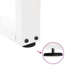 vidaXL 2 db fehér, V-alakú acél dohányzóasztal láb 50 x (30-31,3) cm