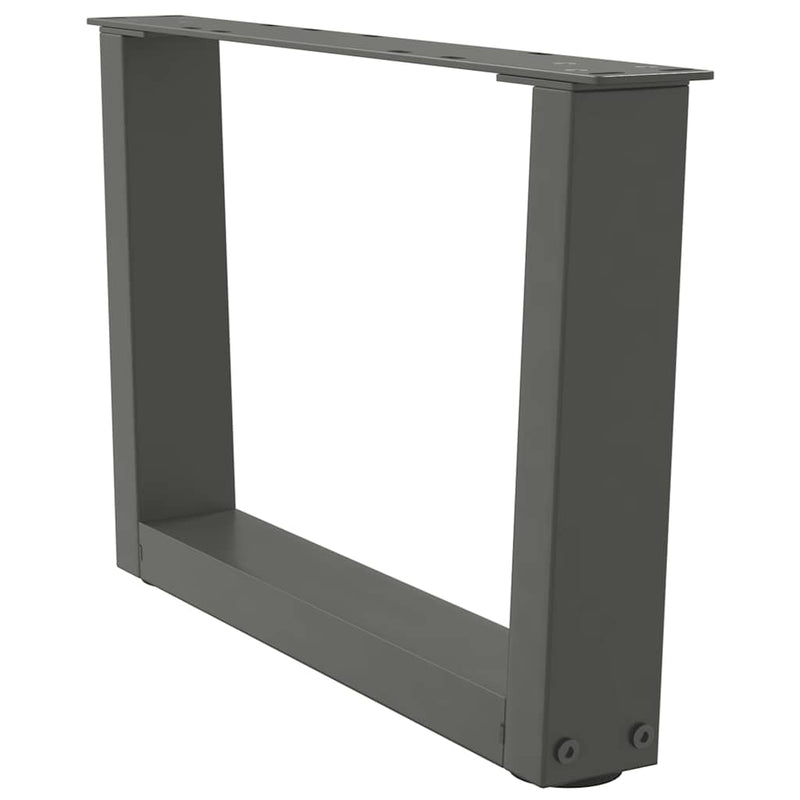vidaXL 2 db antracitszürke, V-alakú acél dohányzóasztal láb 50 x (30-31,3) cm
