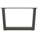 vidaXL 2 db antracitszürke, V-alakú acél dohányzóasztal láb 50 x (30-31,3) cm