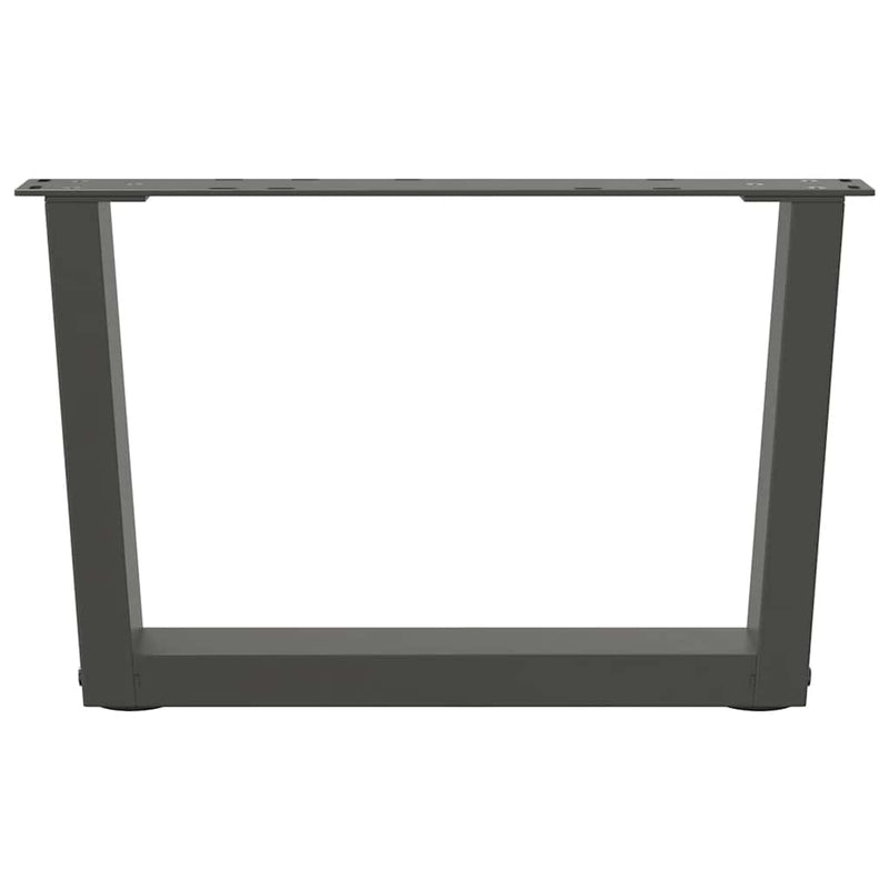 vidaXL 2 db antracitszürke, V-alakú acél dohányzóasztal láb 50 x (30-31,3) cm