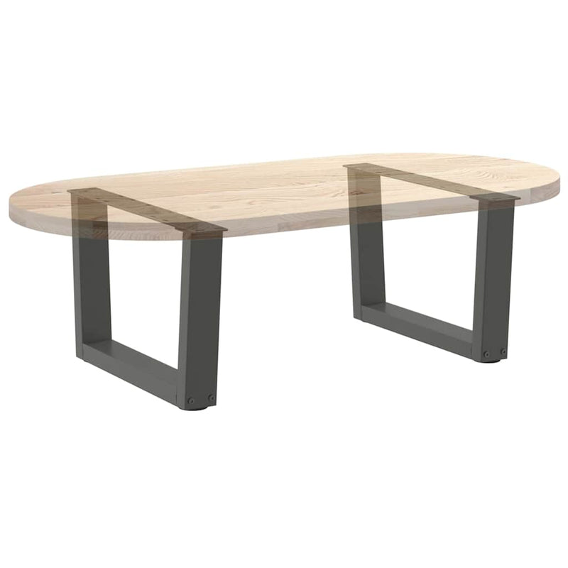 vidaXL 2 db antracitszürke, V-alakú acél dohányzóasztal láb 50 x (30-31,3) cm
