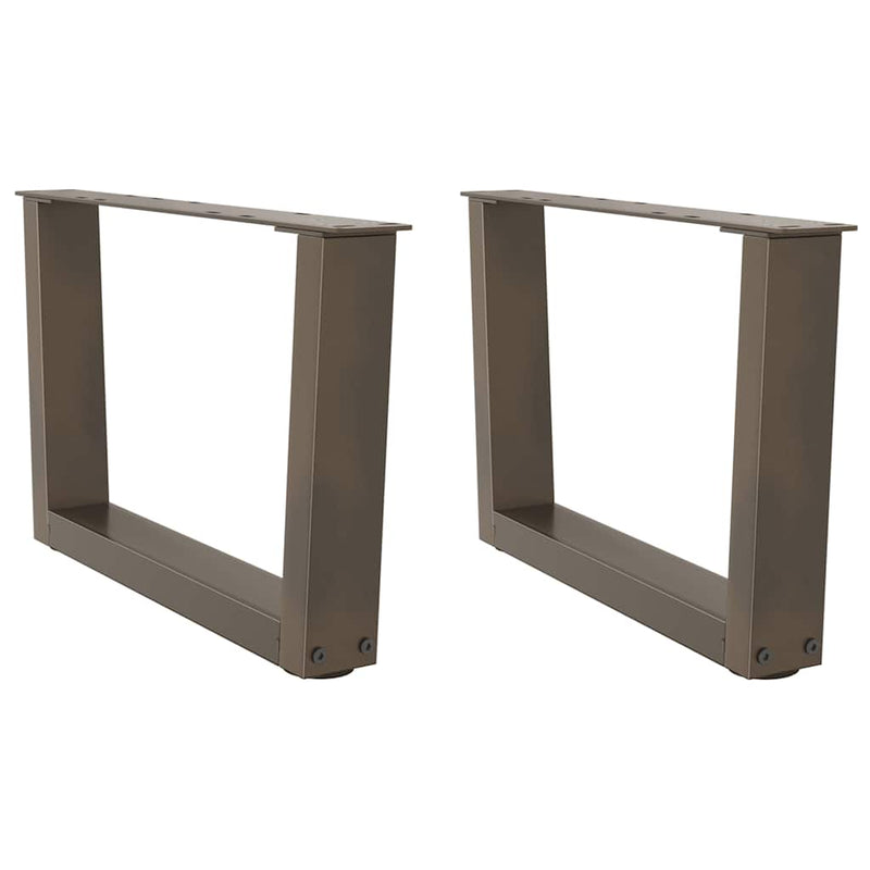 vidaXL 2 db V-alakú natúr acél dohányzóasztal láb 50x(30-31,3) cm