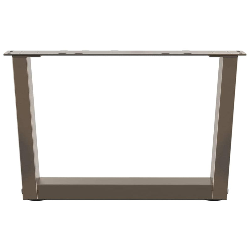 vidaXL 2 db V-alakú natúr acél dohányzóasztal láb 50x(30-31,3) cm