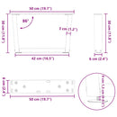 vidaXL 2 db V-alakú natúr acél dohányzóasztal láb 50x(30-31,3) cm