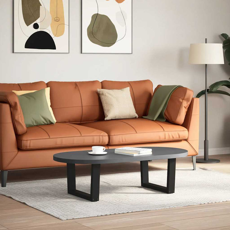 vidaXL 2 db fekete, V-alakú acél dohányzóasztal láb 60 x (30-31,3) cm