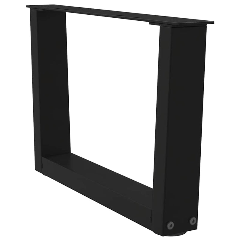 vidaXL 2 db fekete, V-alakú acél dohányzóasztal láb 60 x (30-31,3) cm