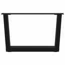 vidaXL 2 db fekete, V-alakú acél dohányzóasztal láb 60 x (30-31,3) cm