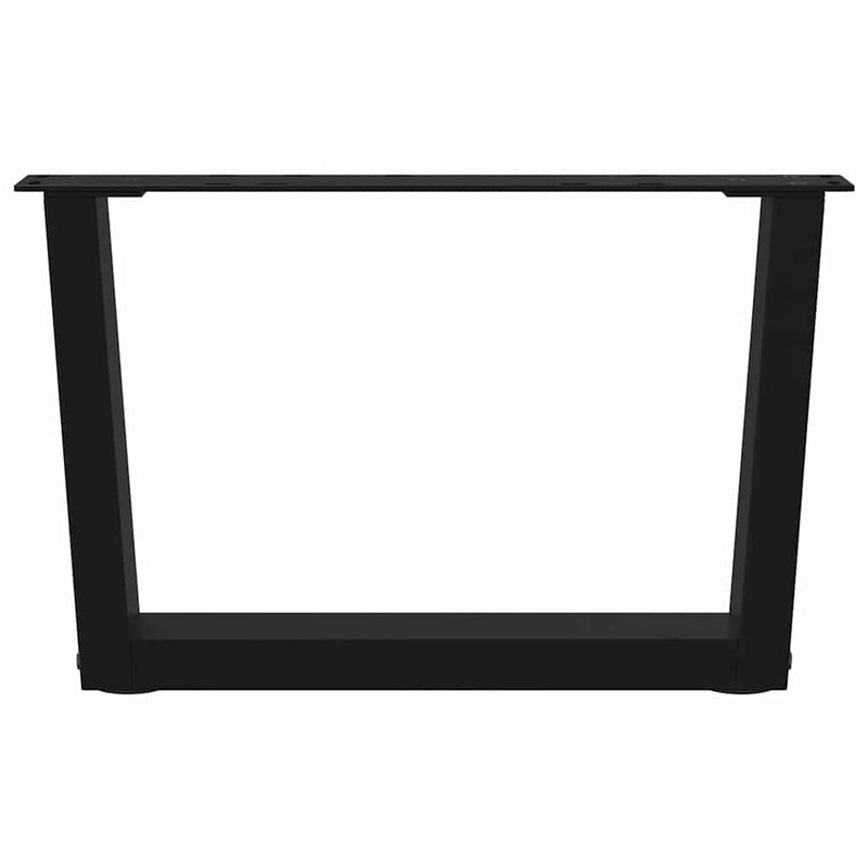vidaXL 2 db fekete, V-alakú acél dohányzóasztal láb 60 x (30-31,3) cm