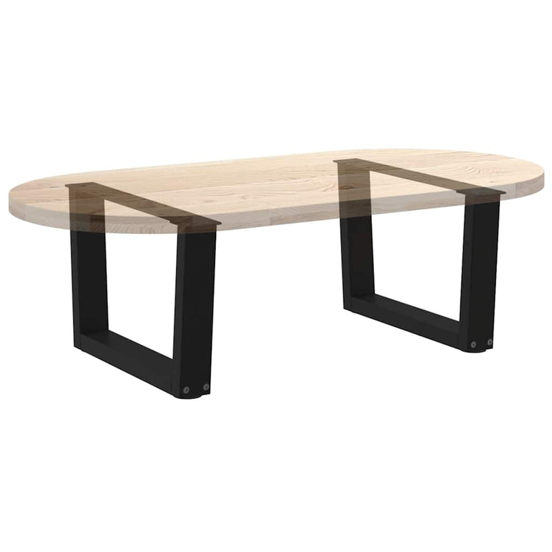 vidaXL 2 db fekete, V-alakú acél dohányzóasztal láb 60 x (30-31,3) cm