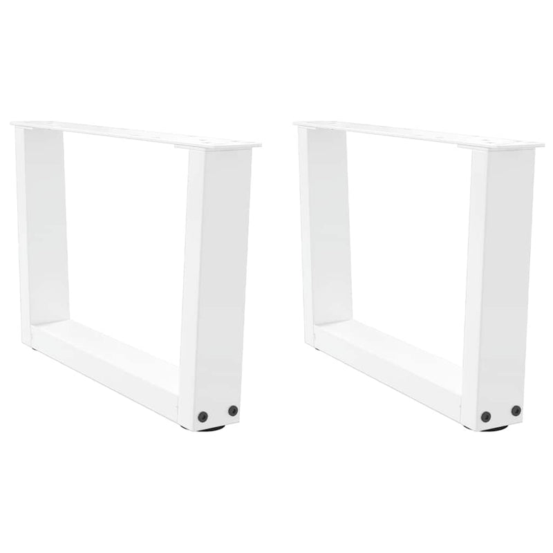 vidaXL 2 db fehér, V-alakú acél dohányzóasztal láb 60 x (30-31,3) cm