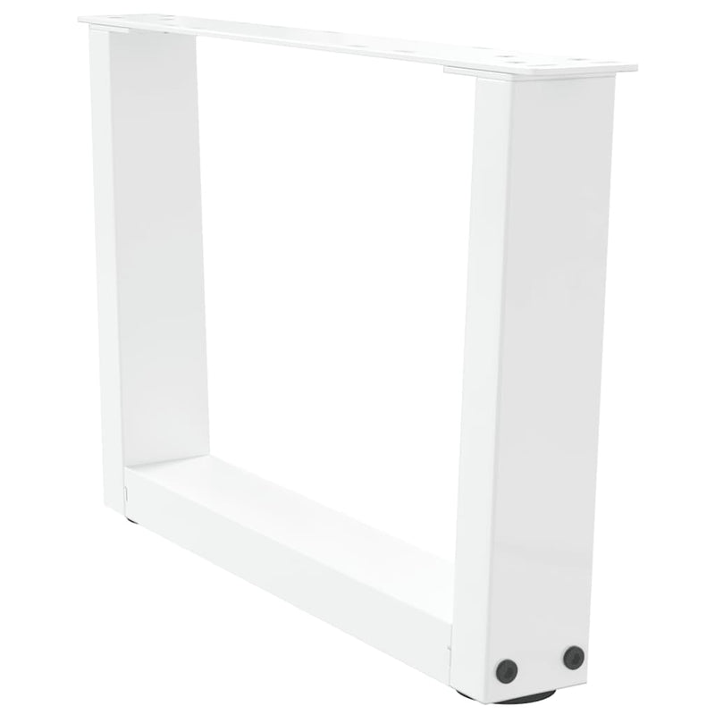 vidaXL 2 db fehér, V-alakú acél dohányzóasztal láb 60 x (30-31,3) cm