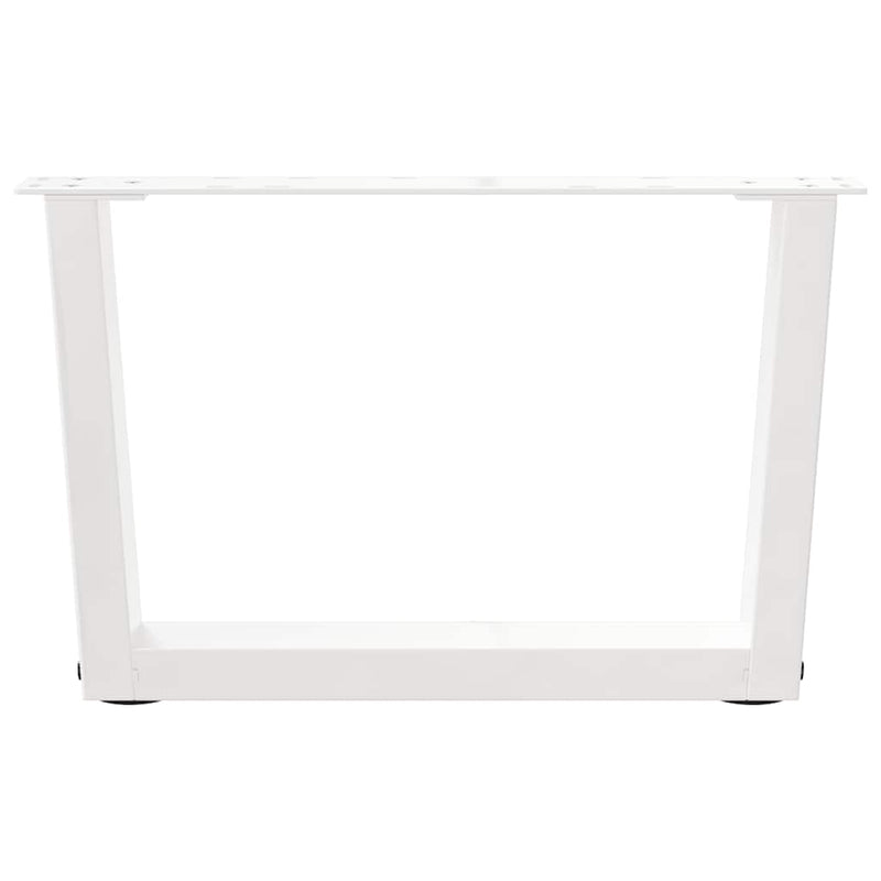 vidaXL 2 db fehér, V-alakú acél dohányzóasztal láb 60 x (30-31,3) cm
