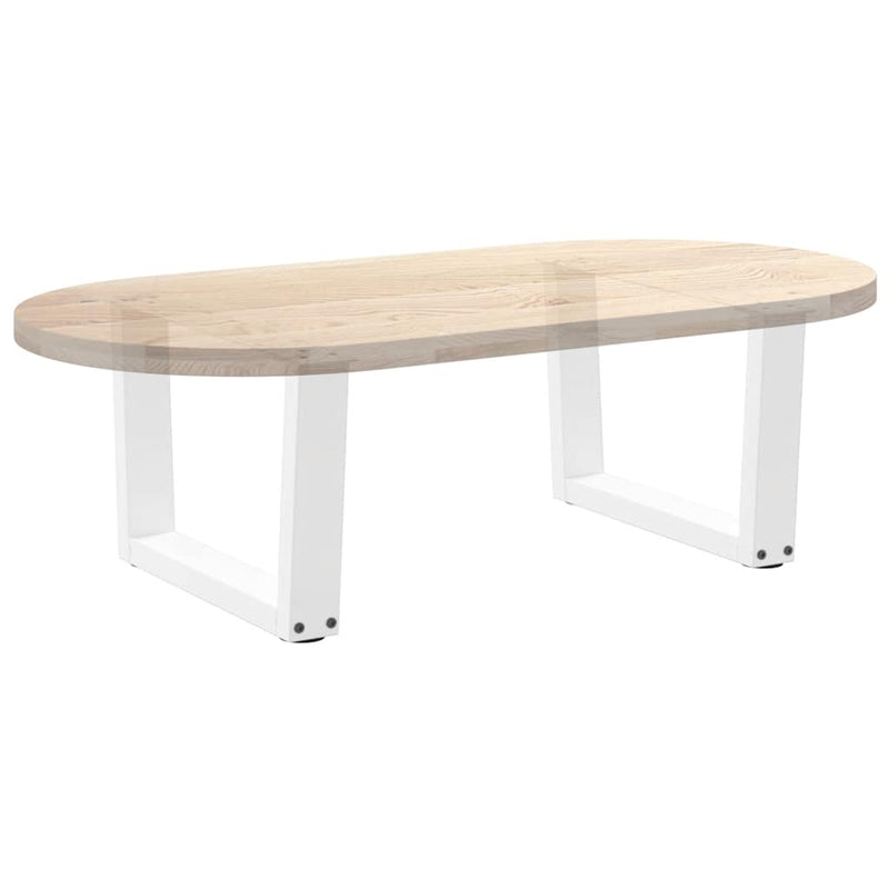 vidaXL 2 db fehér, V-alakú acél dohányzóasztal láb 60 x (30-31,3) cm