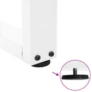 vidaXL 2 db fehér, V-alakú acél dohányzóasztal láb 60 x (30-31,3) cm