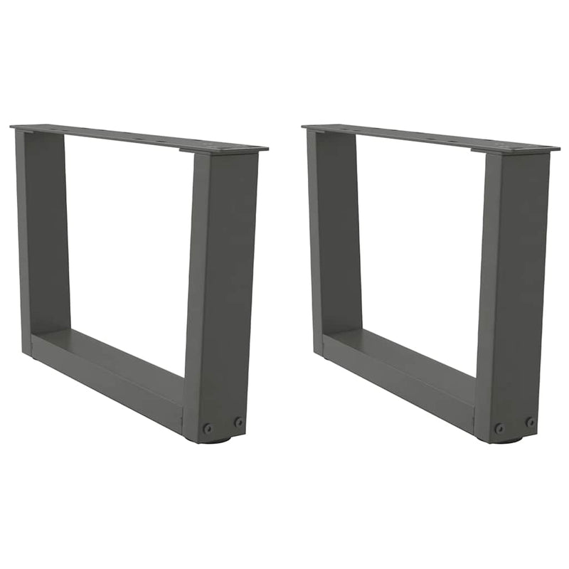 vidaXL 2 db antracitszürke, V-alakú acél dohányzóasztal láb 60 x (30-31,3) cm
