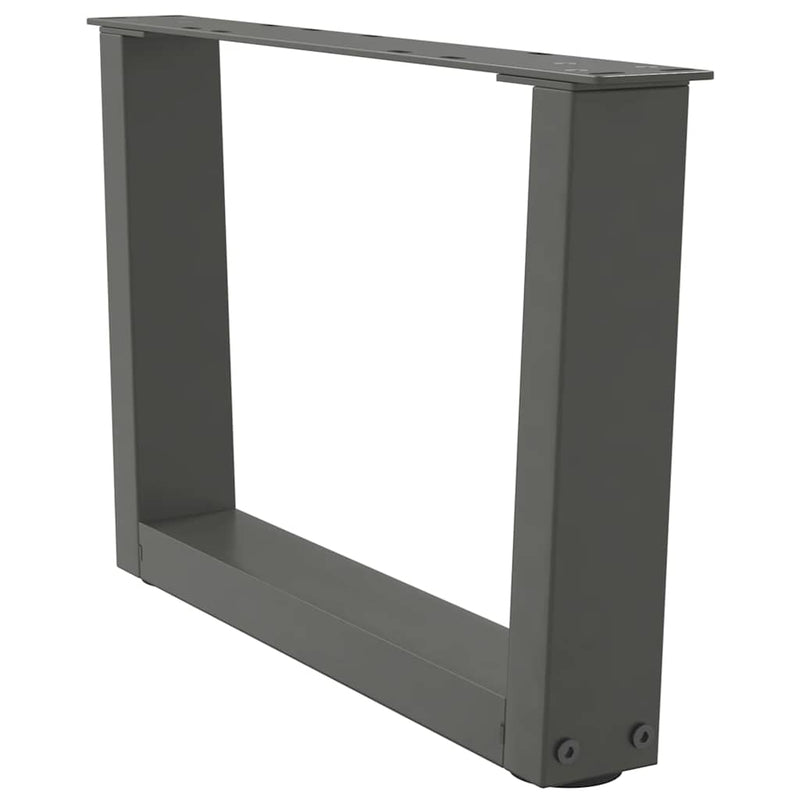 vidaXL 2 db antracitszürke, V-alakú acél dohányzóasztal láb 60 x (30-31,3) cm