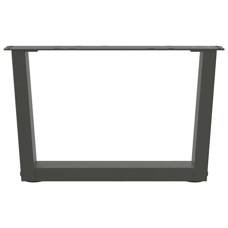 vidaXL 2 db antracitszürke, V-alakú acél dohányzóasztal láb 60 x (30-31,3) cm