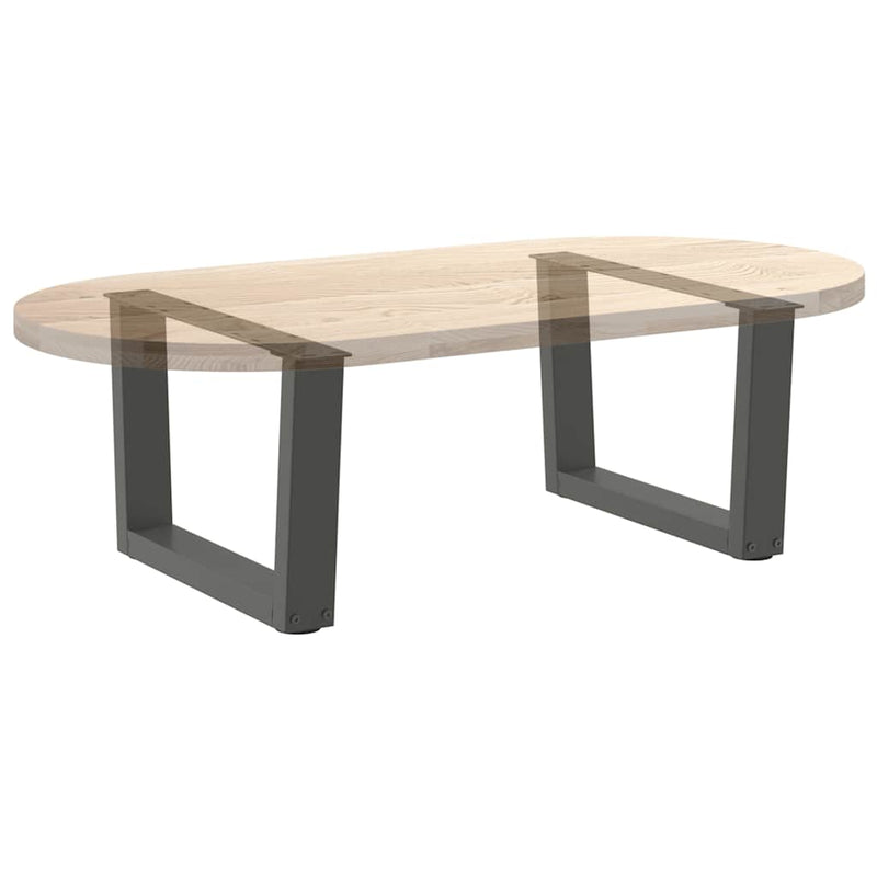 vidaXL 2 db antracitszürke, V-alakú acél dohányzóasztal láb 60 x (30-31,3) cm