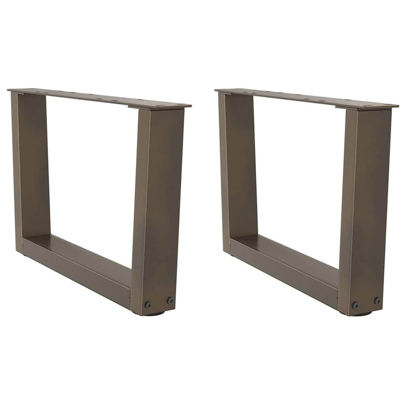 vidaXL 2 db V-alakú natúr acél dohányzóasztal láb 60x(30-31,3) cm