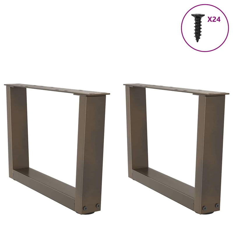 vidaXL 2 db V-alakú natúr acél dohányzóasztal láb 60x(30-31,3) cm