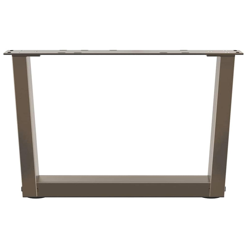vidaXL 2 db V-alakú natúr acél dohányzóasztal láb 60x(30-31,3) cm